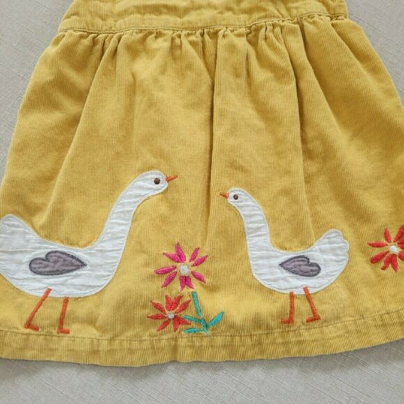 Mini Boden Yellow Corduroy Goose Pinnie - Picture 3 of 7